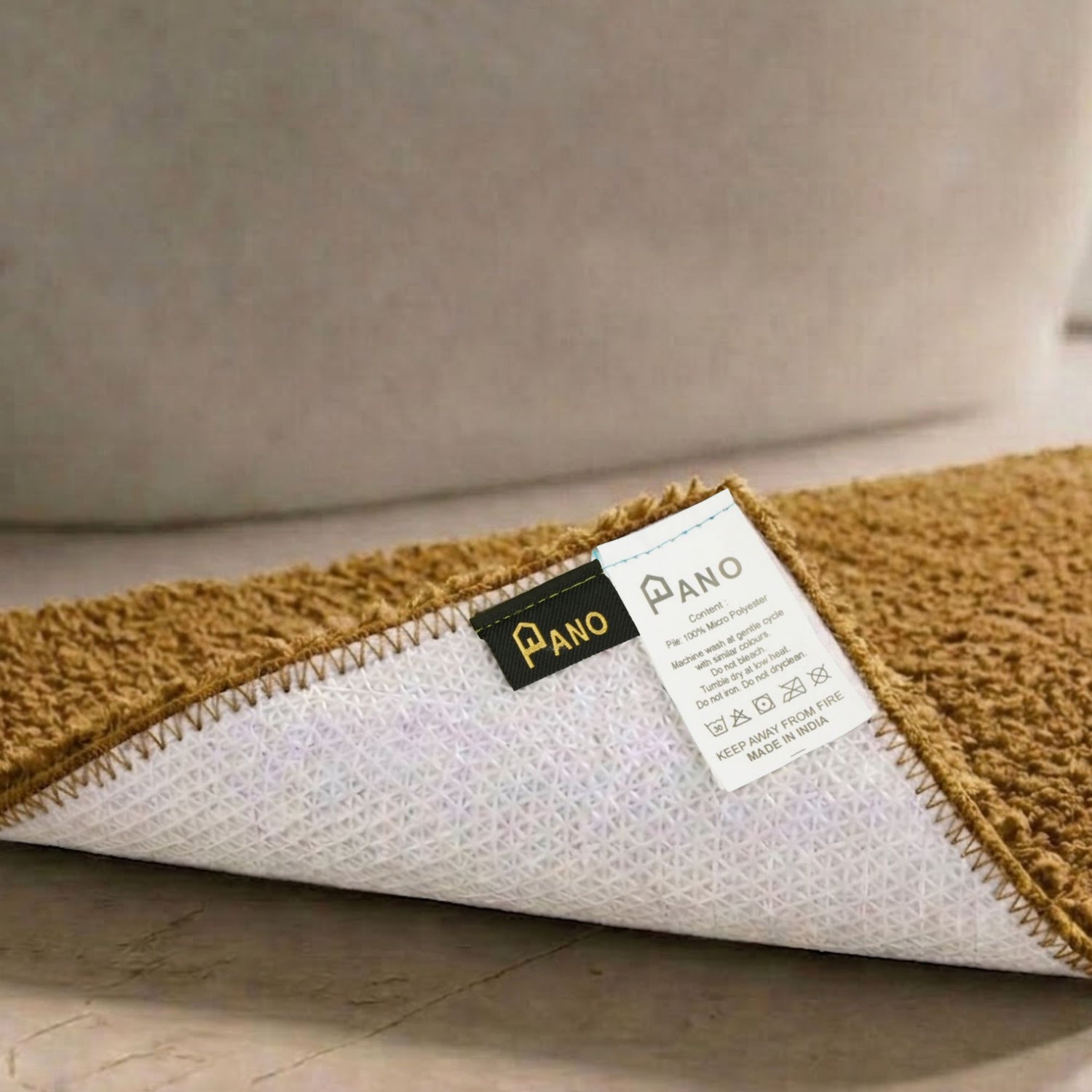 Maples Microfiber Anti Skid Super Absorbent Bathmat Set of 2 - Pano