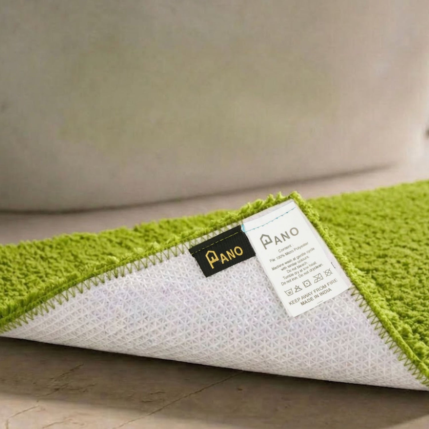 Maples Microfiber Anti Skid Super Absorbent Bathmat Set of 2 - Pano