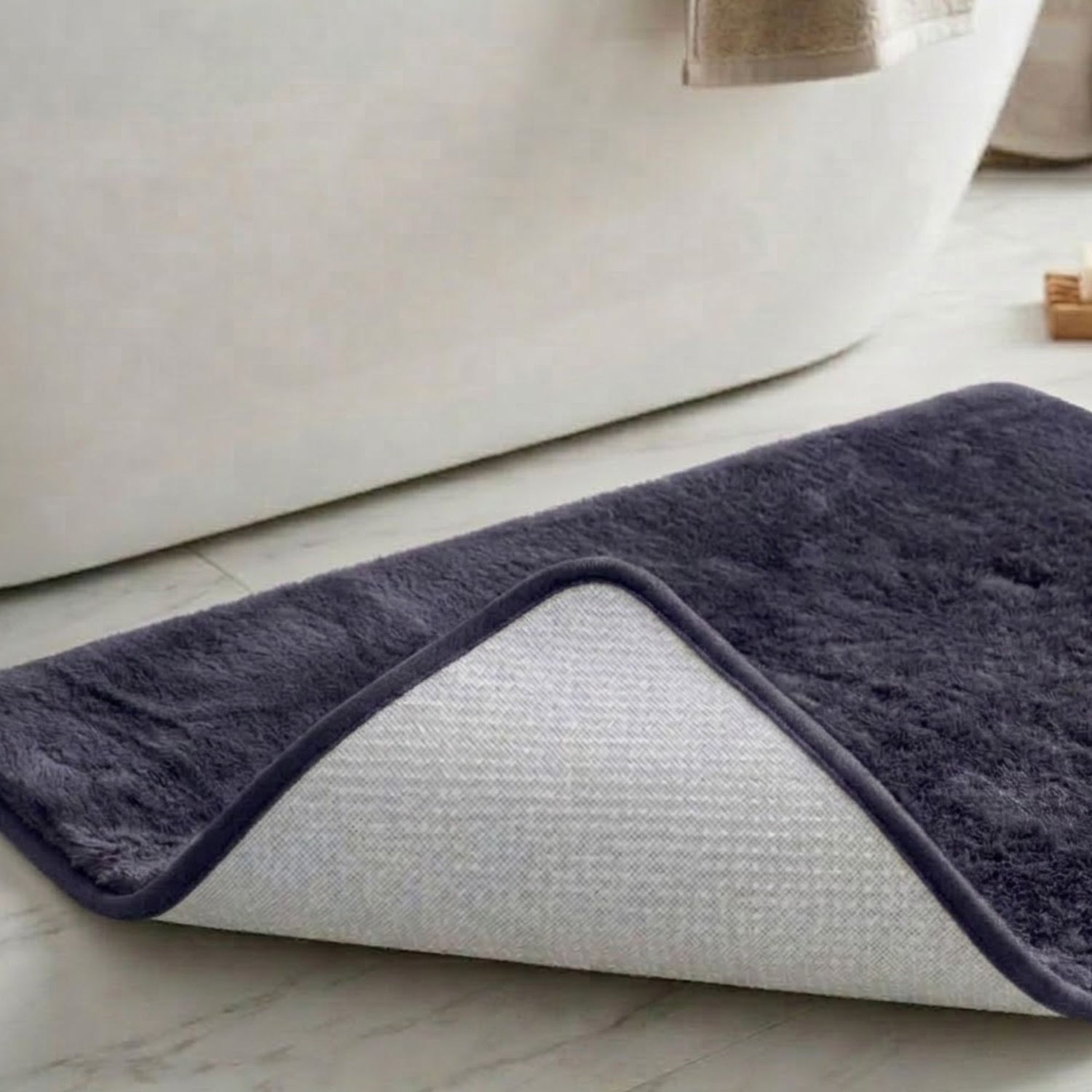 Cashmere Rabbit Fur Anti Skid Fur Bathmat - Pano