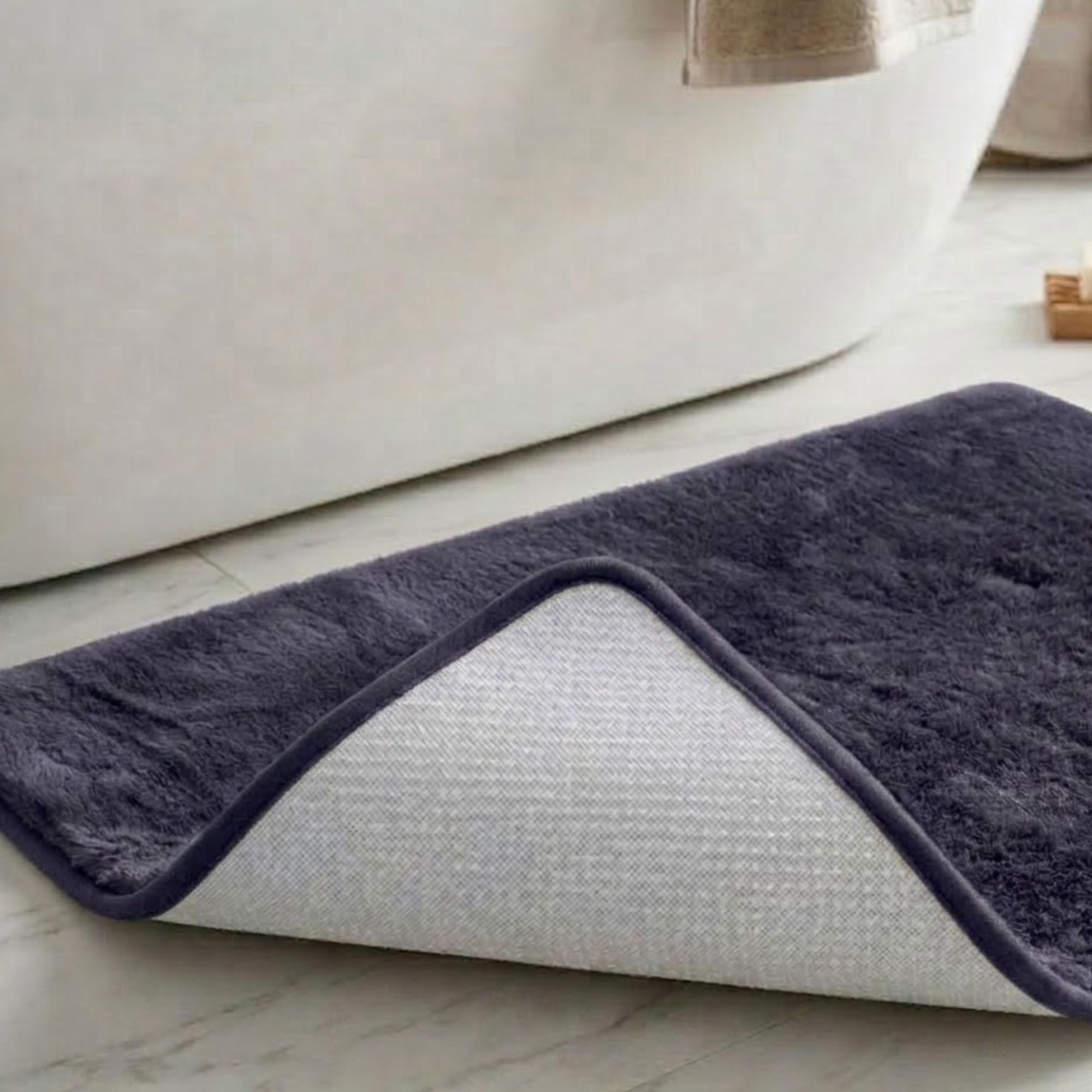 Cashmere Rabbit Fur Anti Skid Fur Bathmat - Pano