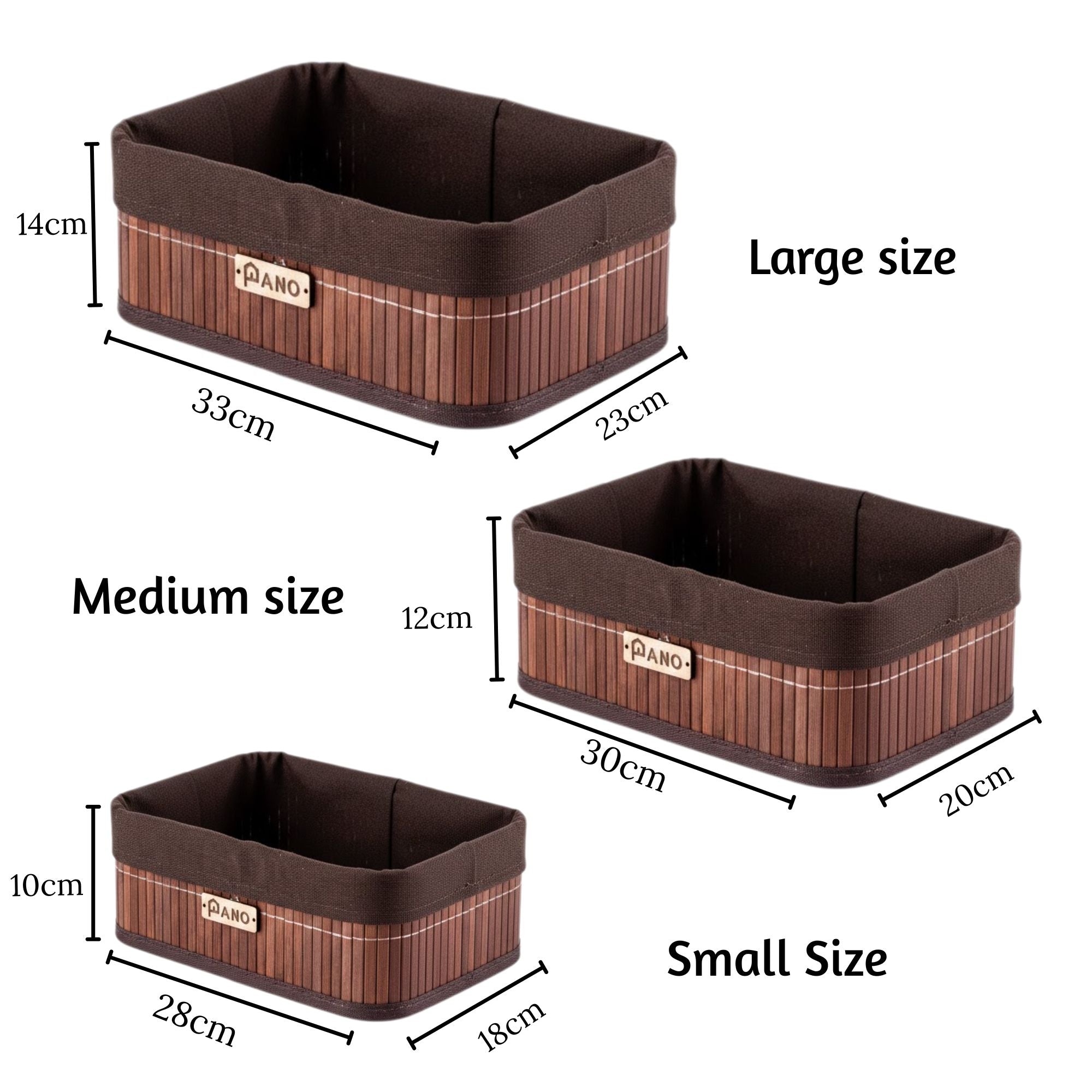 Bamboo Kitchen Utility Zurich Basket | Storage Organiser - Pano