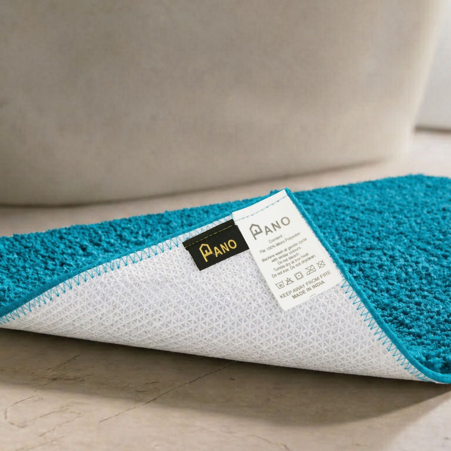 Maples Microfiber Anti Skid Super Absorbent Bathmat Set of 2 - Pano