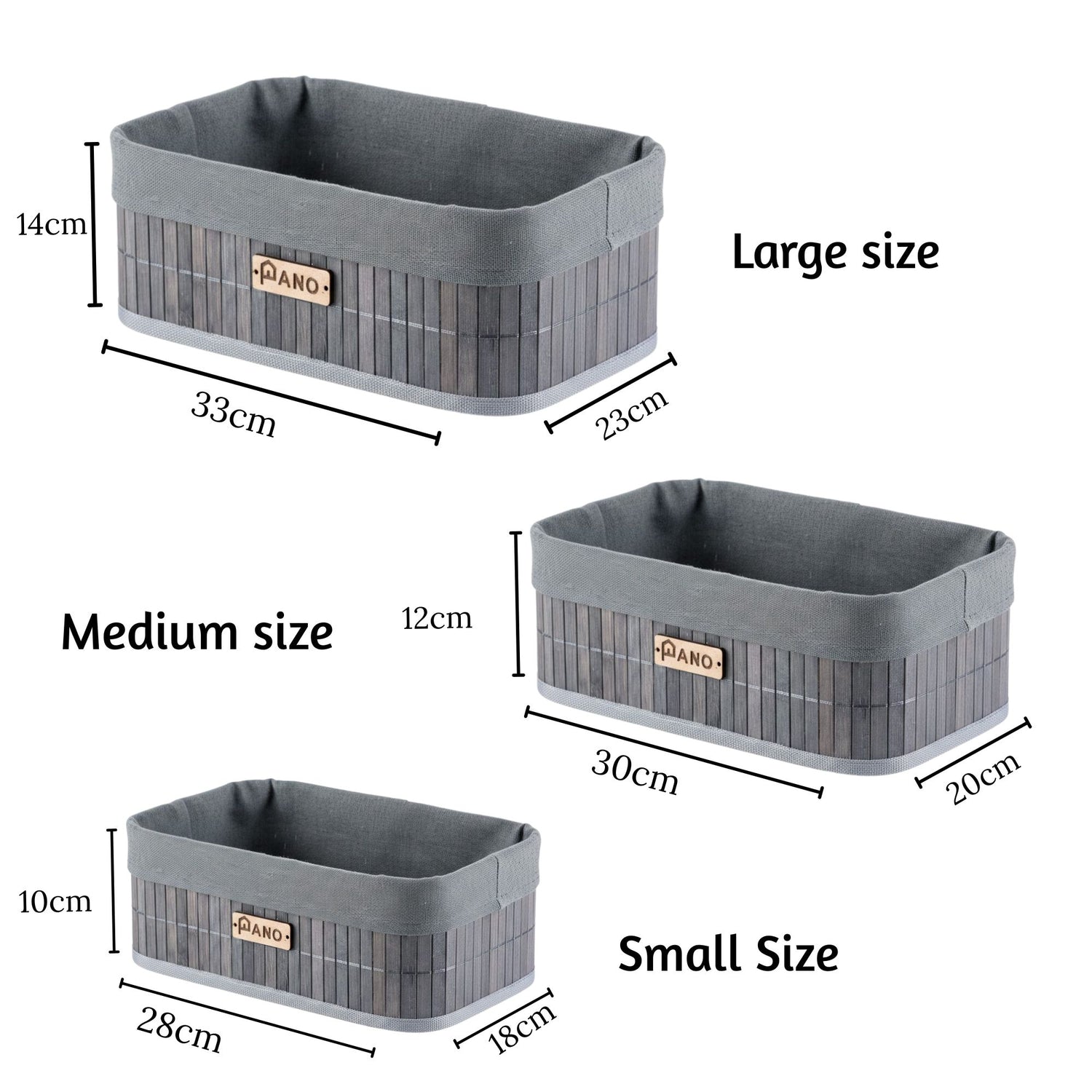 Bamboo Kitchen Utility Zurich Basket | Storage Organiser - Pano