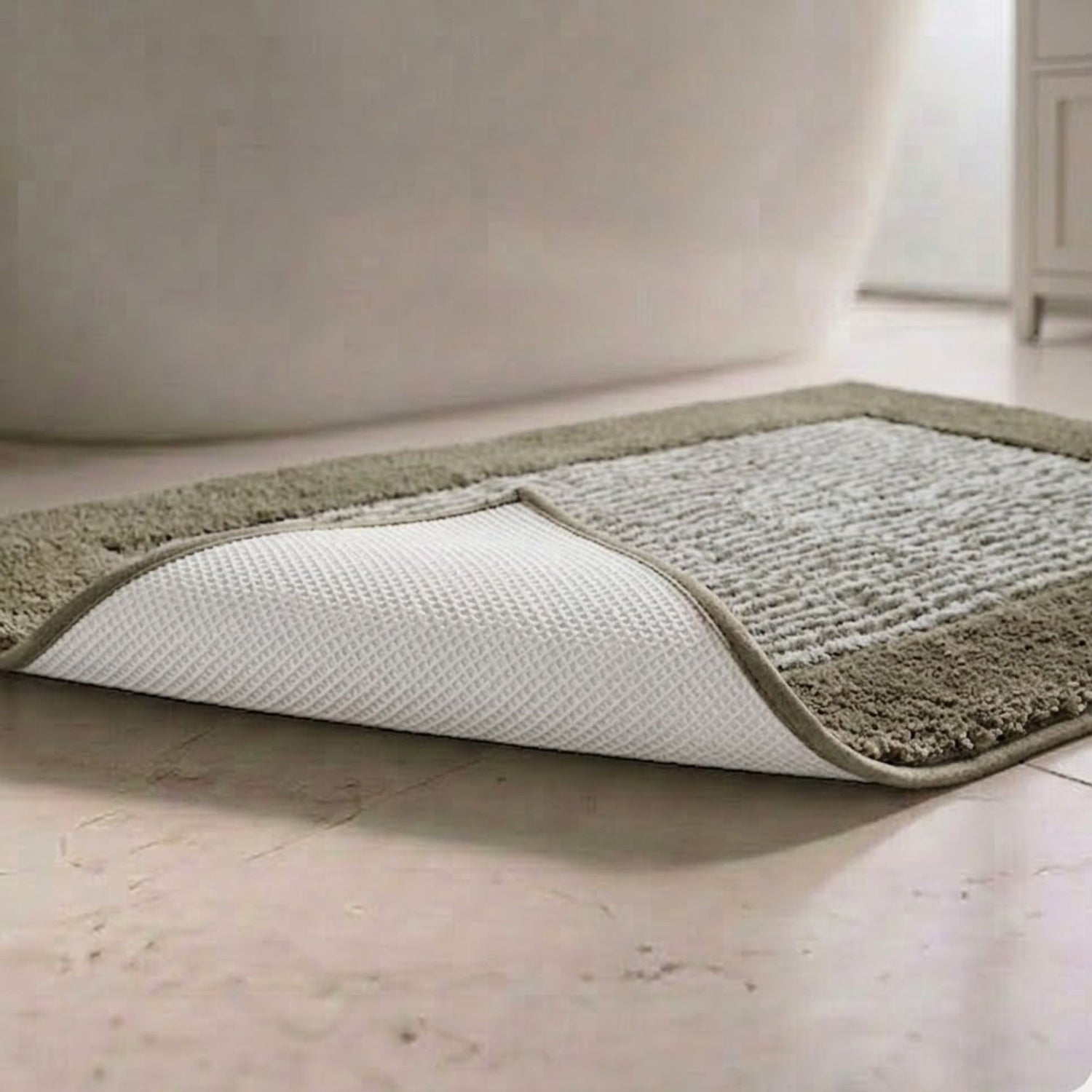 Bold Frame Microfiber Anti Skid Bathmat - Pano