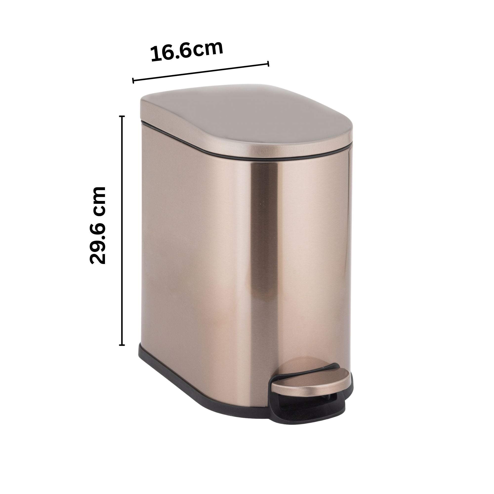 Milo Stainless Steel Step Bin Trashcan 5 Litre - Pano