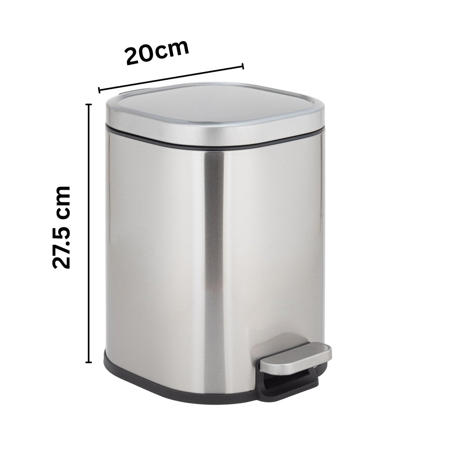 Arlo Stainless Steel Step Bin Trashcan 6 Litre - Pano