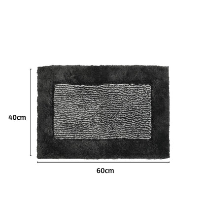 Bold Frame Microfiber Anti Skid Bathmat - Pano