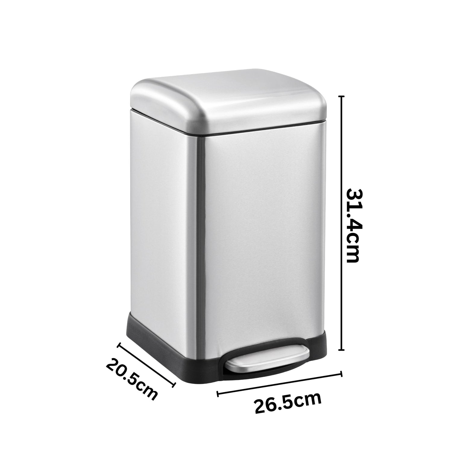 Scava Stainless Steel Soft Close Peddle Dustbins 6 Litre - Pano
