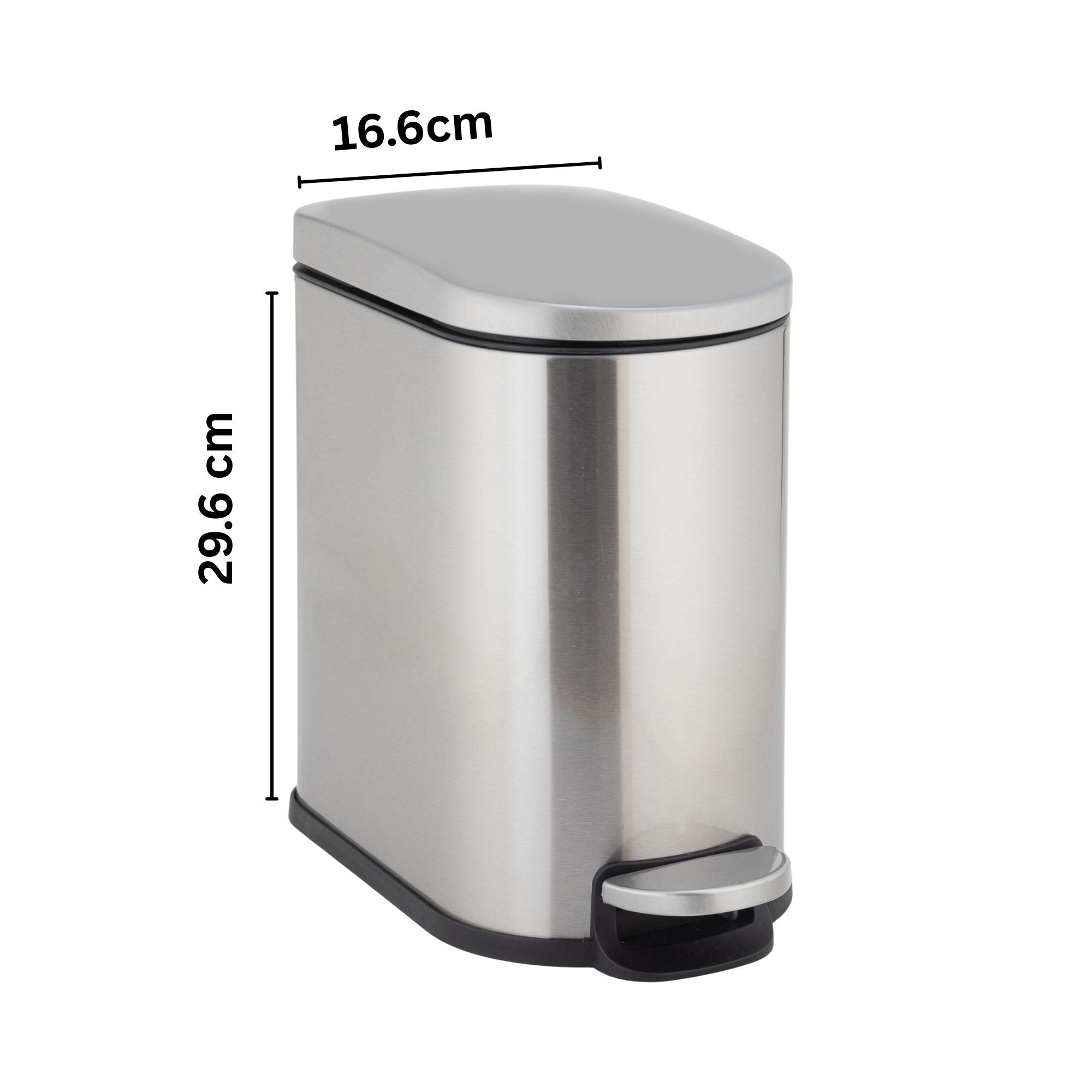 Milo Stainless Steel Step Bin Trashcan 5 Litre - Pano