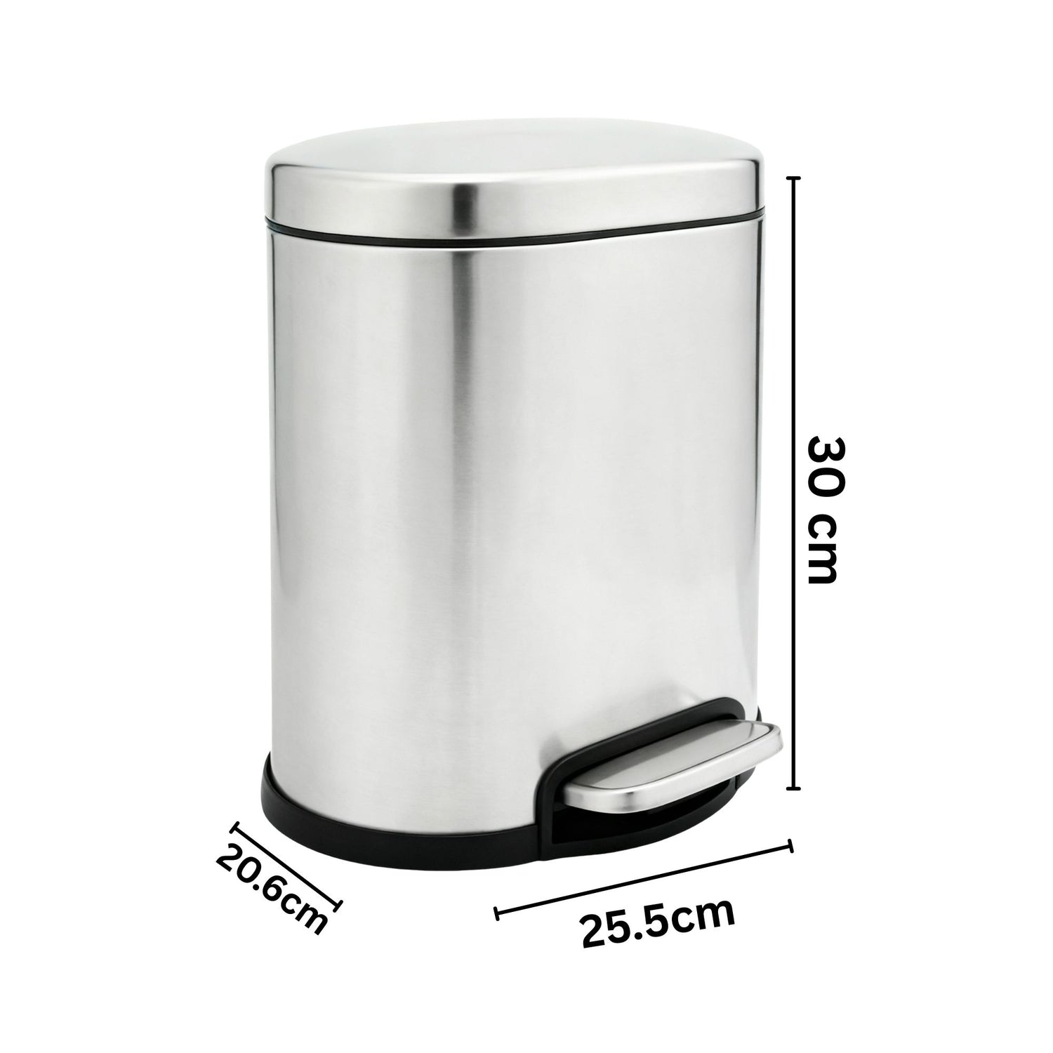 Masa Stainless Steel Soft Close Peddle Dustbins 5 Litre - Pano