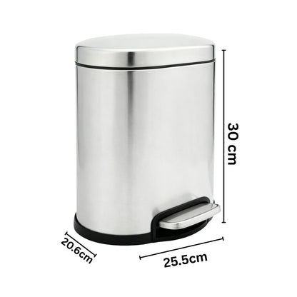 Masa Stainless Steel Soft Close Peddle Dustbins 5 Litre - Pano