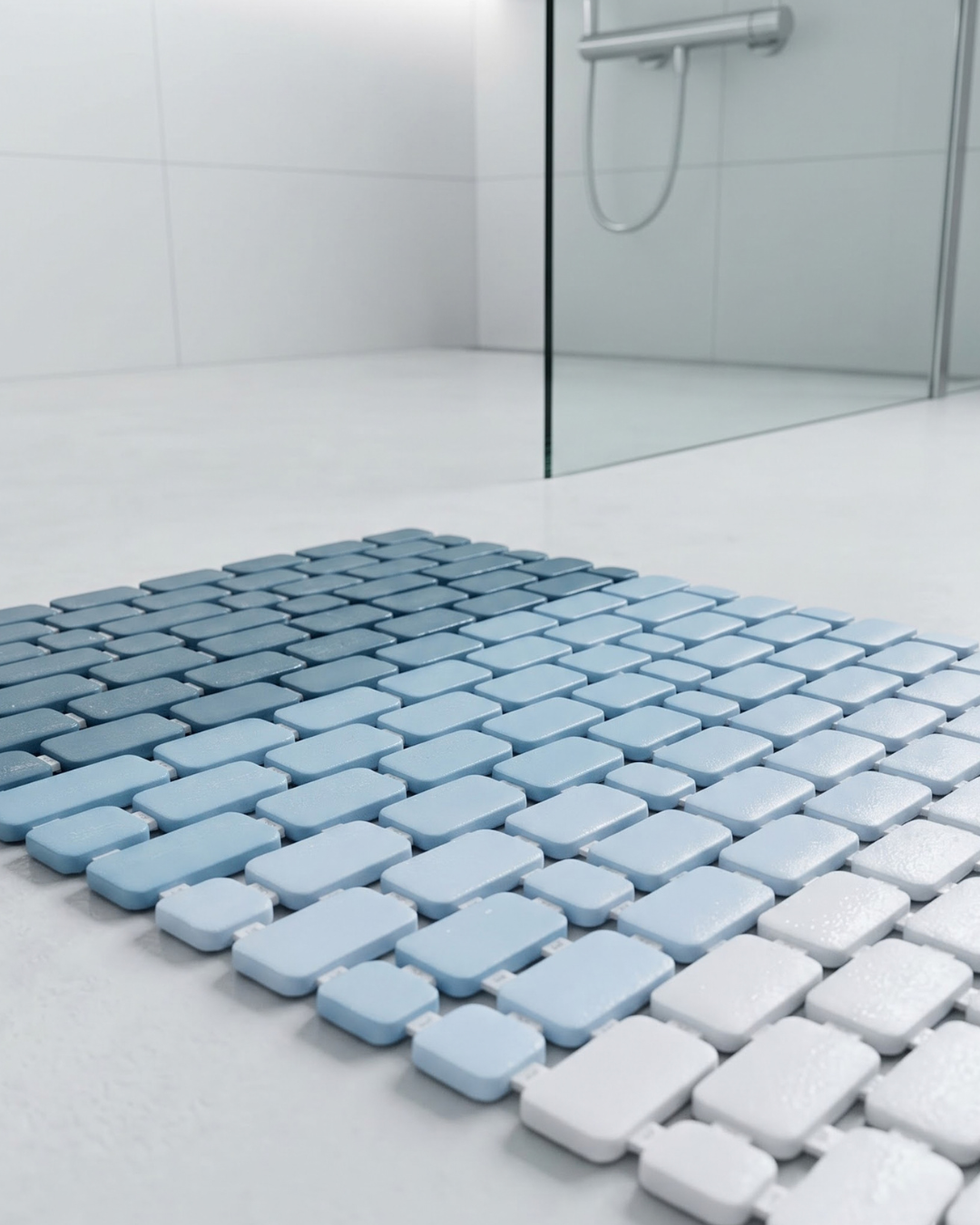 Breez Anti Slip Shower Mat - Blue