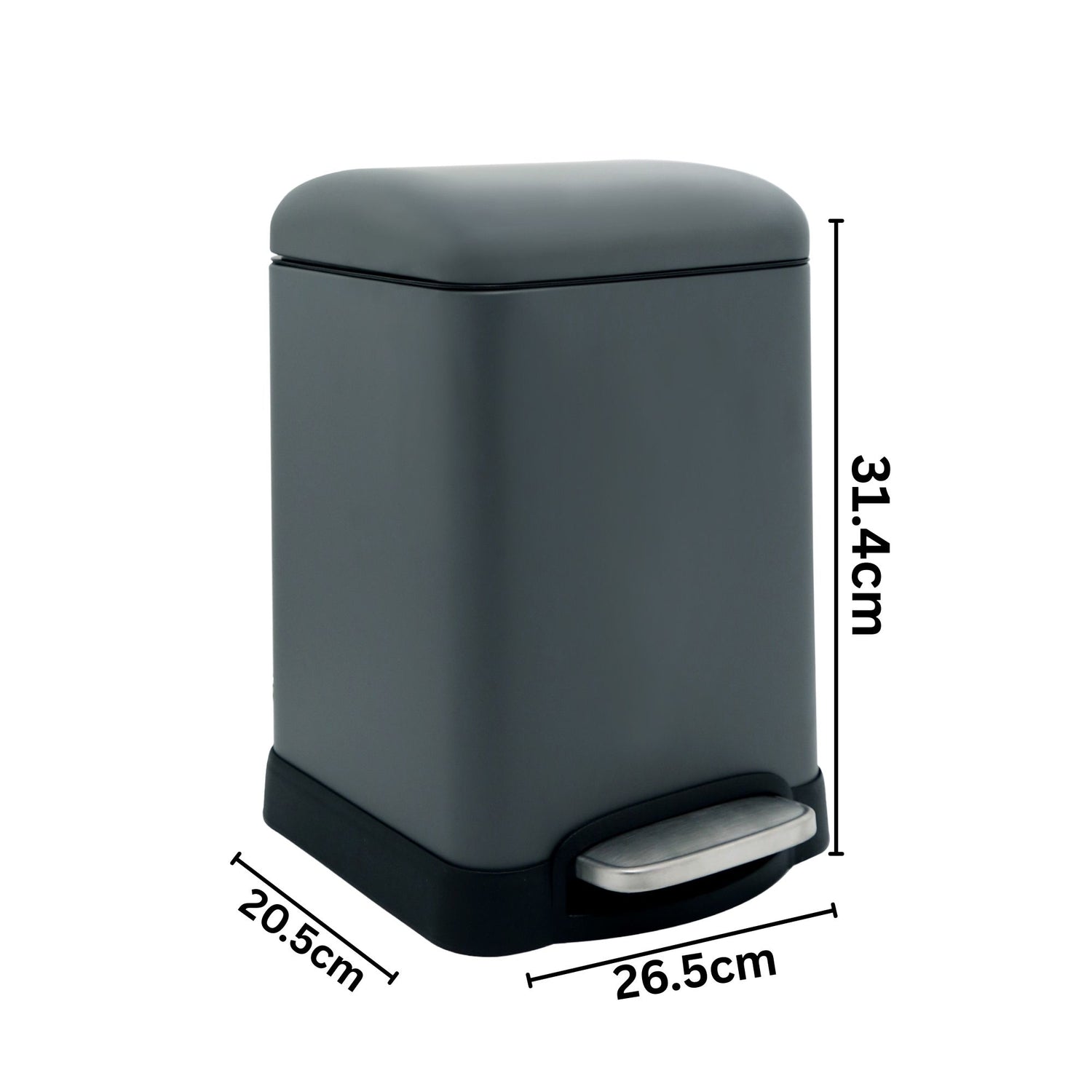 Scava Stainless Steel Soft Close Peddle Dustbins 6 Litre - Pano