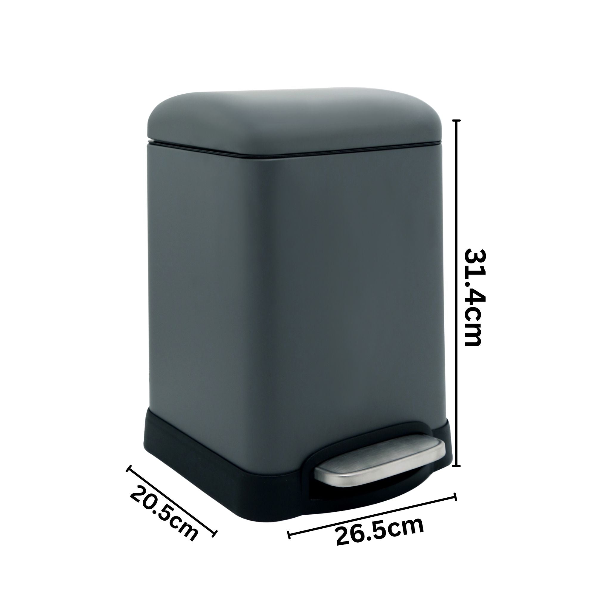 Scava Stainless Steel Soft Close Peddle Dustbins 6 Litre - Pano