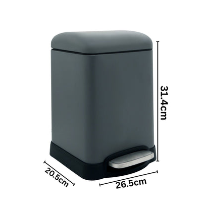 Scava Stainless Steel Soft Close Peddle Dustbins 6 Litre - Pano