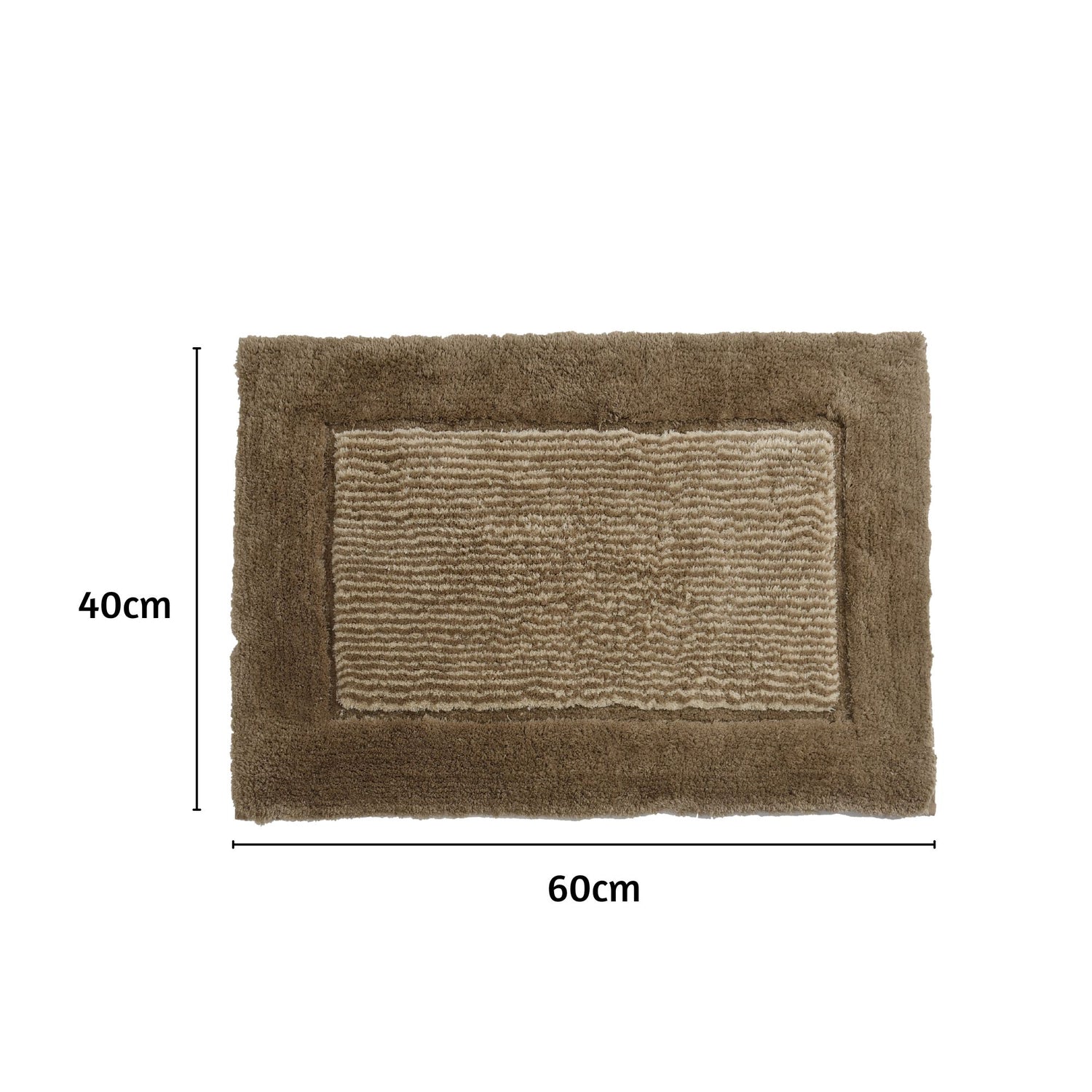 Bold Frame Microfiber Anti Skid Bathmat - Pano