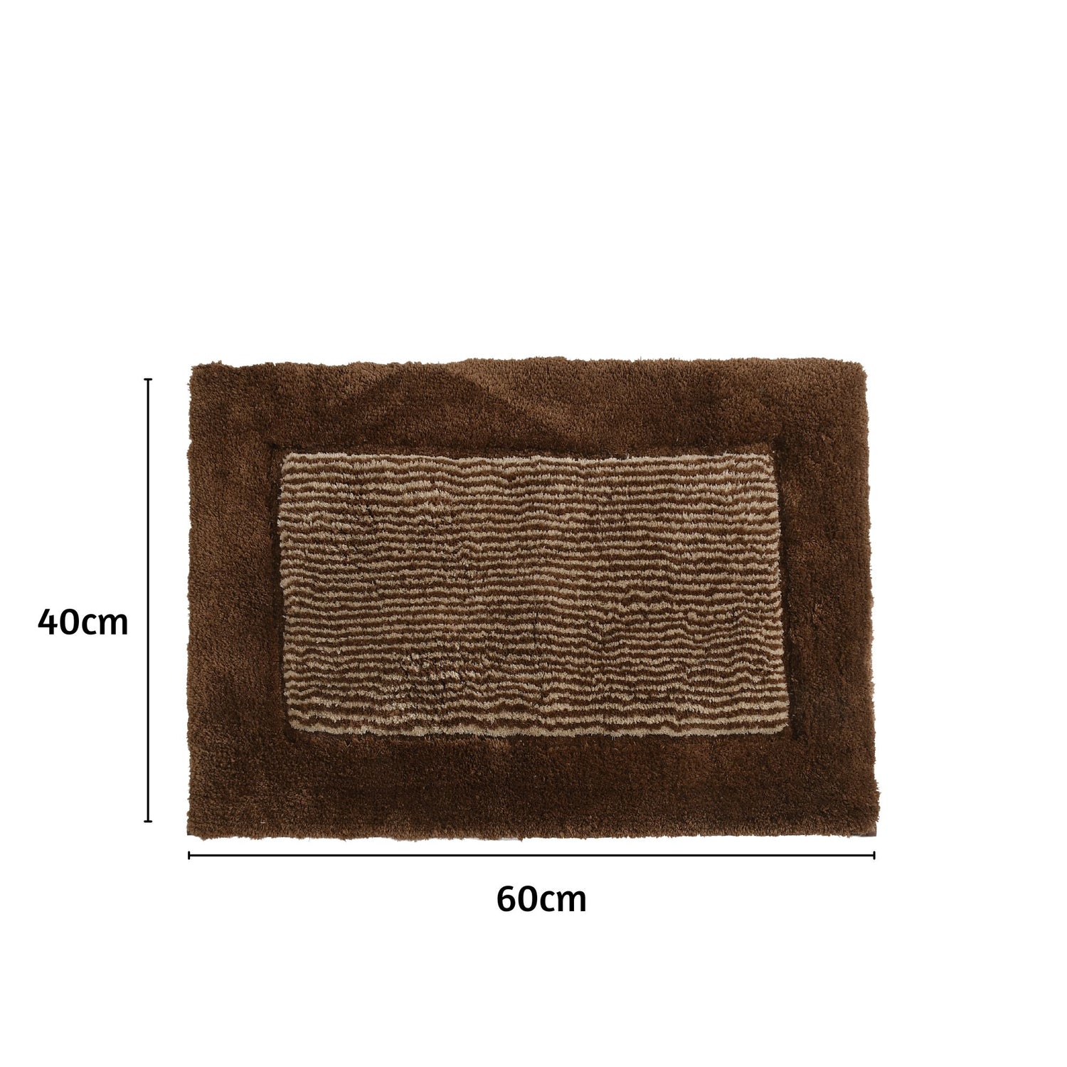 Bold Frame Microfiber Anti Skid Bathmat - Pano