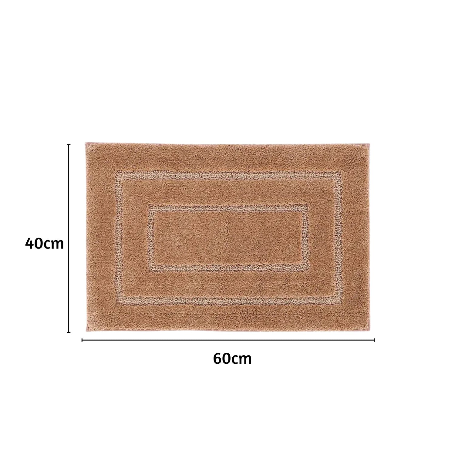 Triple Frame Anti Skid Super Soft Bathmat -Pano