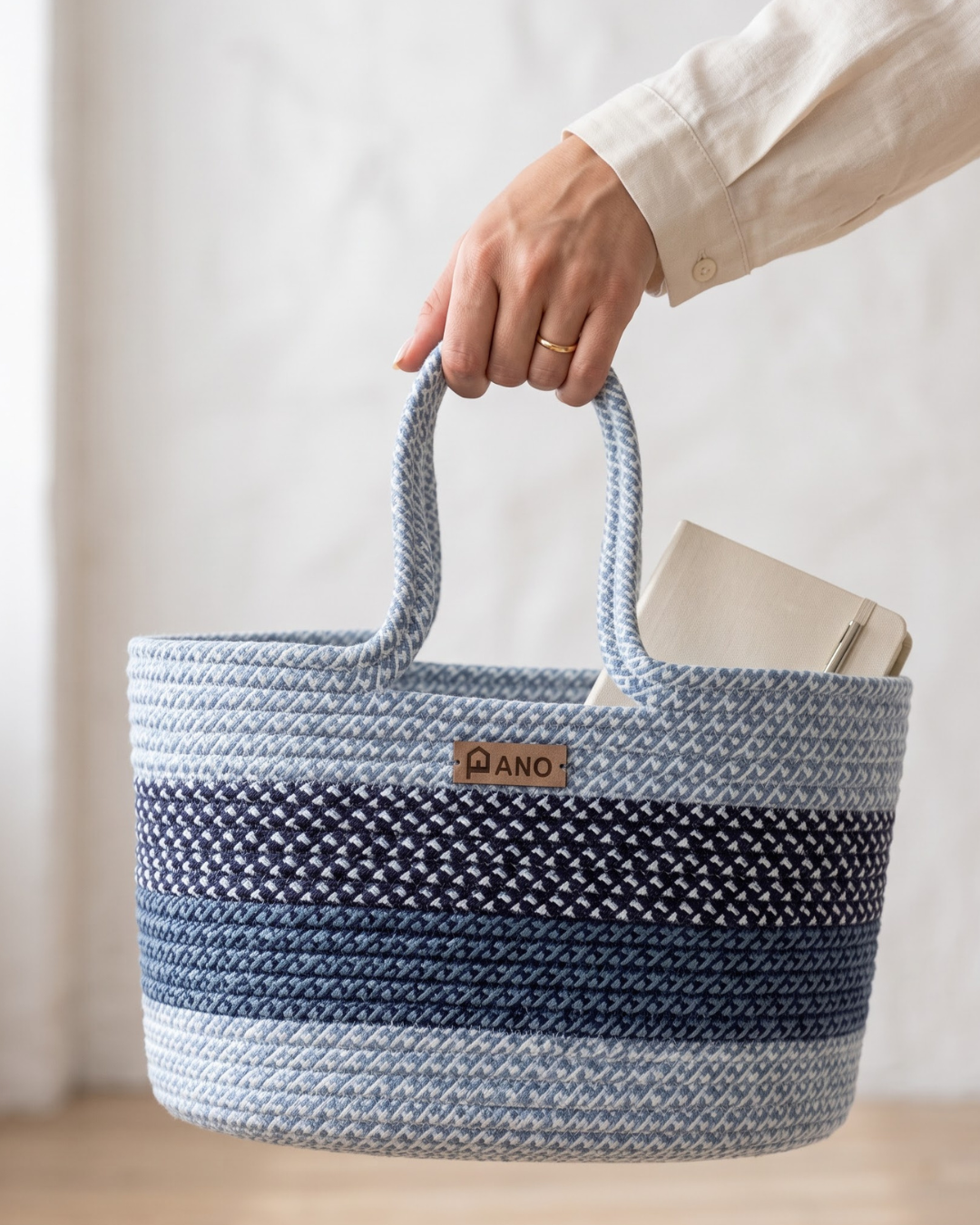 Floris Hand Basket - Navy