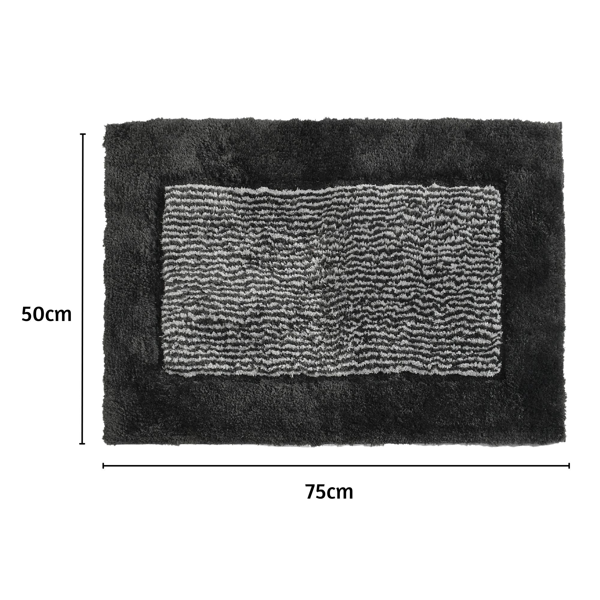 Bold Frame Microfiber Anti Skid Bathmat - Pano