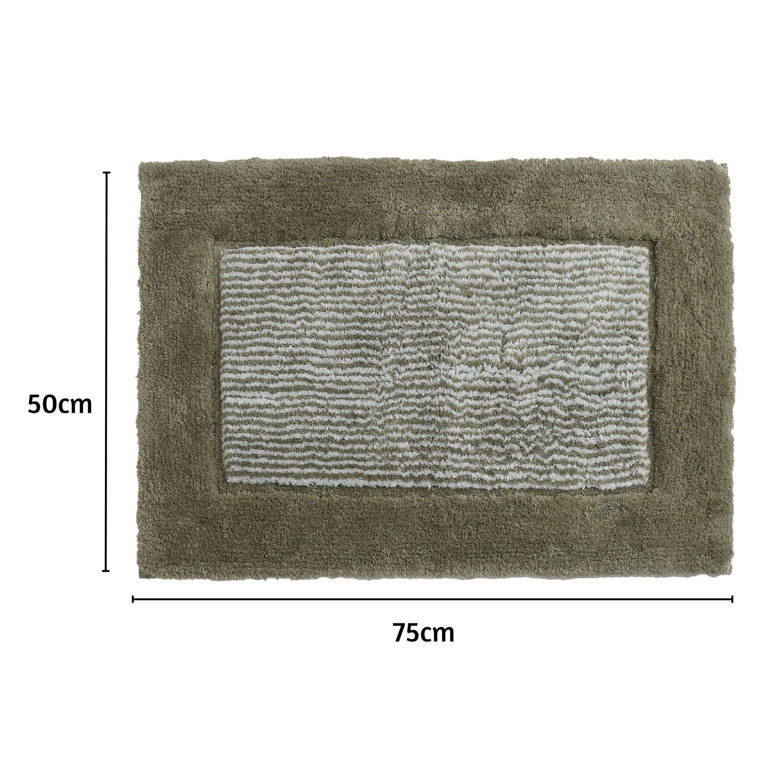 Bold Frame Microfiber Anti Skid Bathmat - Pano