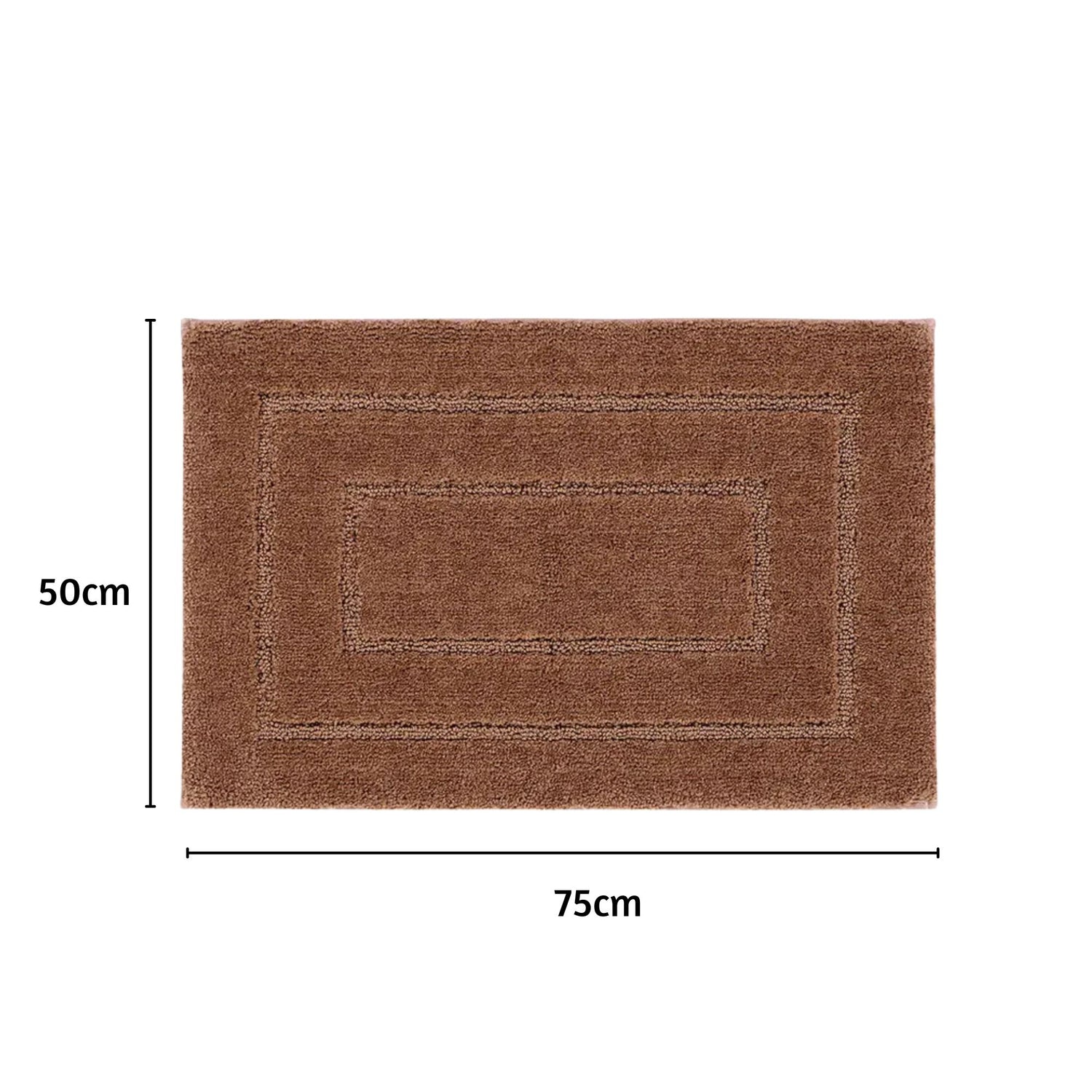 Triple Frame Anti Skid Super Soft Bathmat -Pano