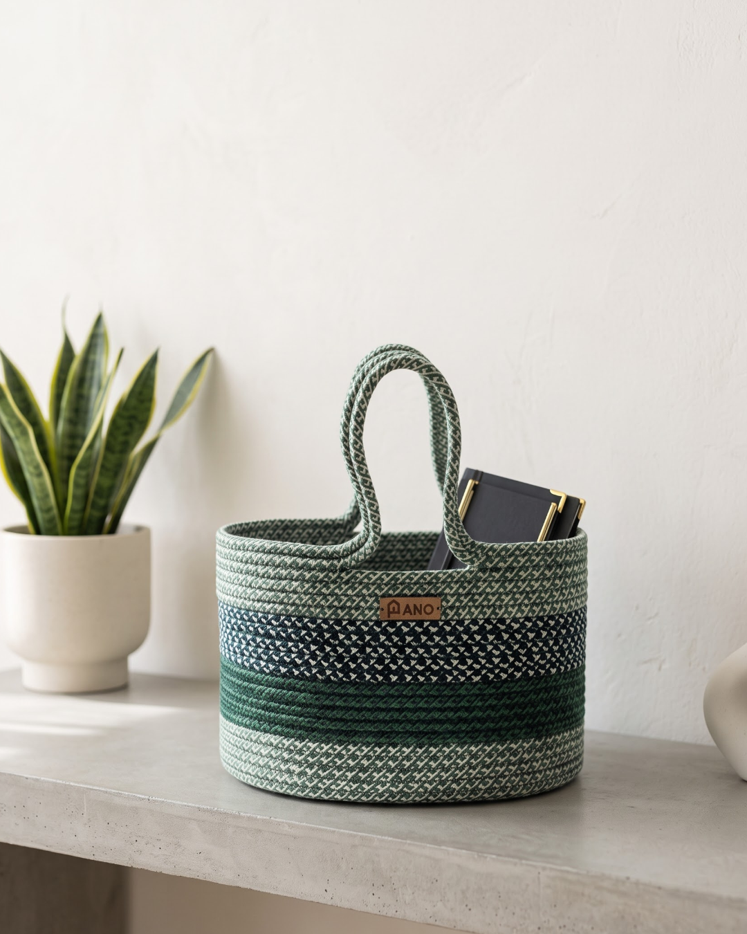 Floris Hand Basket - Green