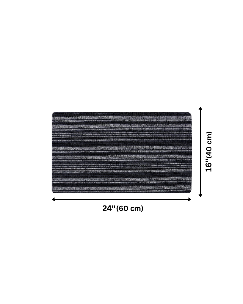 Linea Grey Anti-Skid Outdoor Mat -Pano