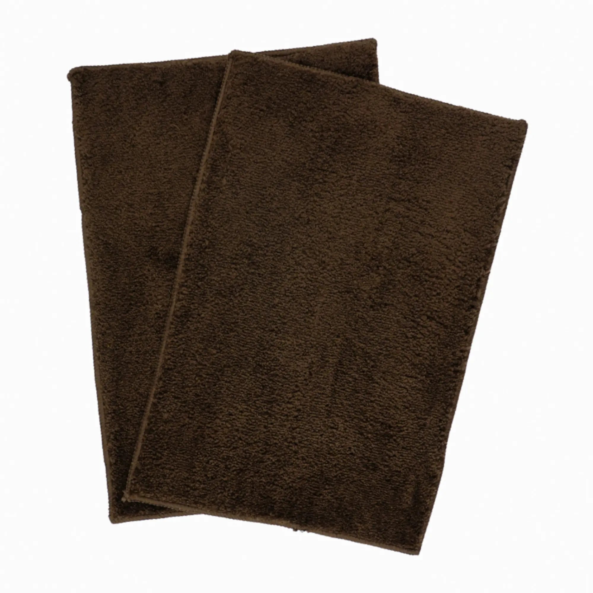 Maples Microfiber Anti Skid Super Absorbent Chocolate Bathmat Set of 2