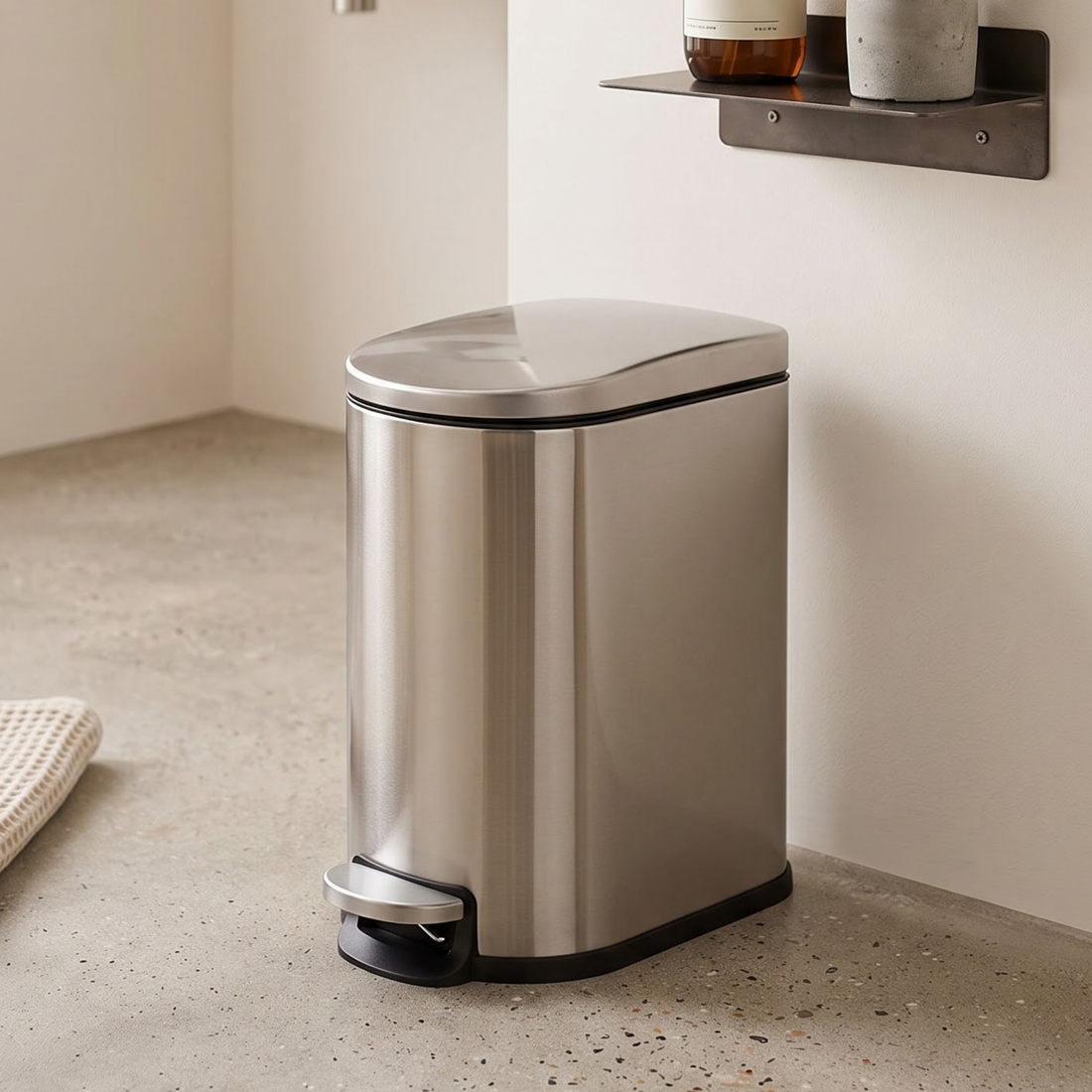 Milo Stainless Steel Step Bin Trashcan 5 Litre - Pano