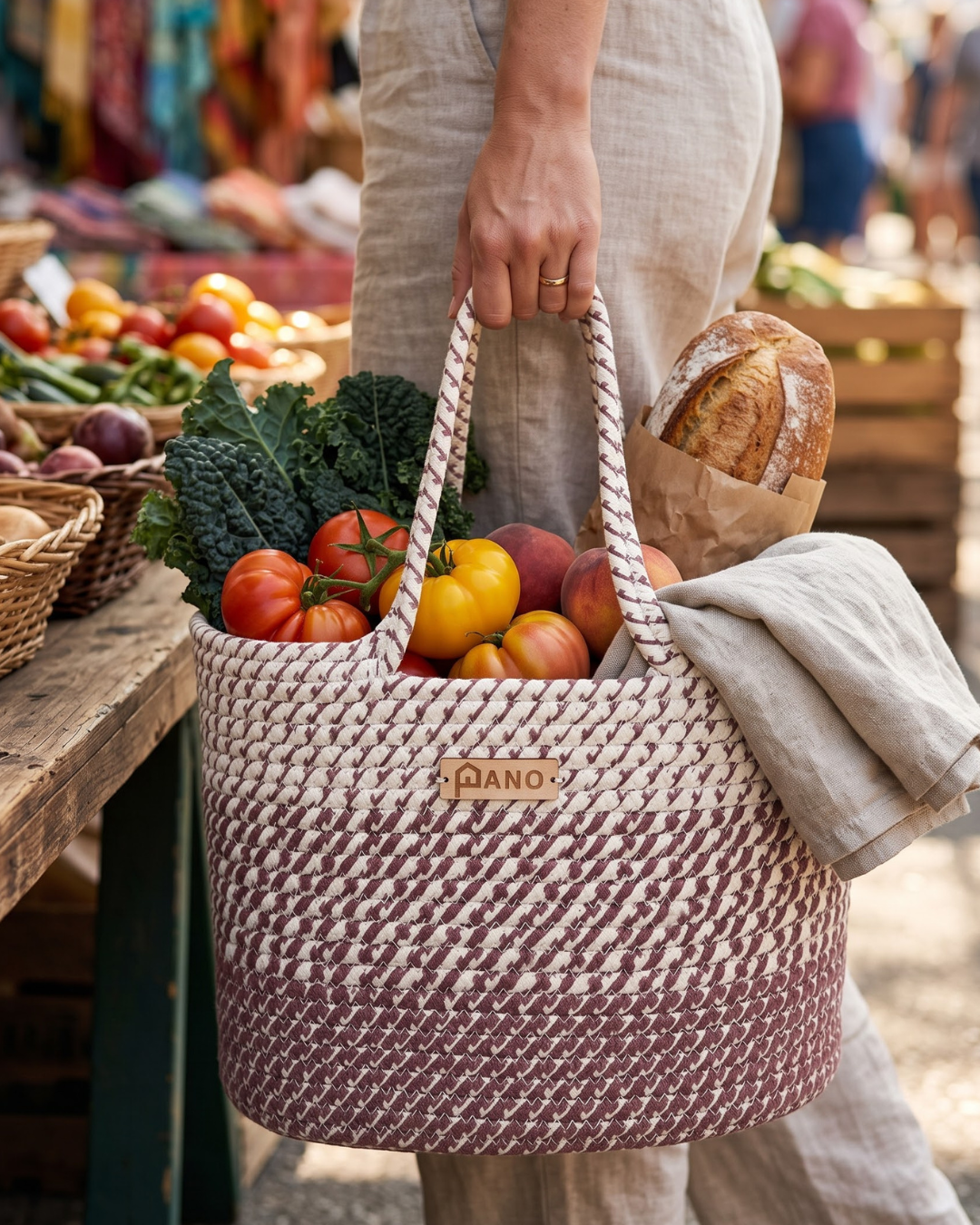 Fiona Multi Purpose Tote Hand Basket - Pano