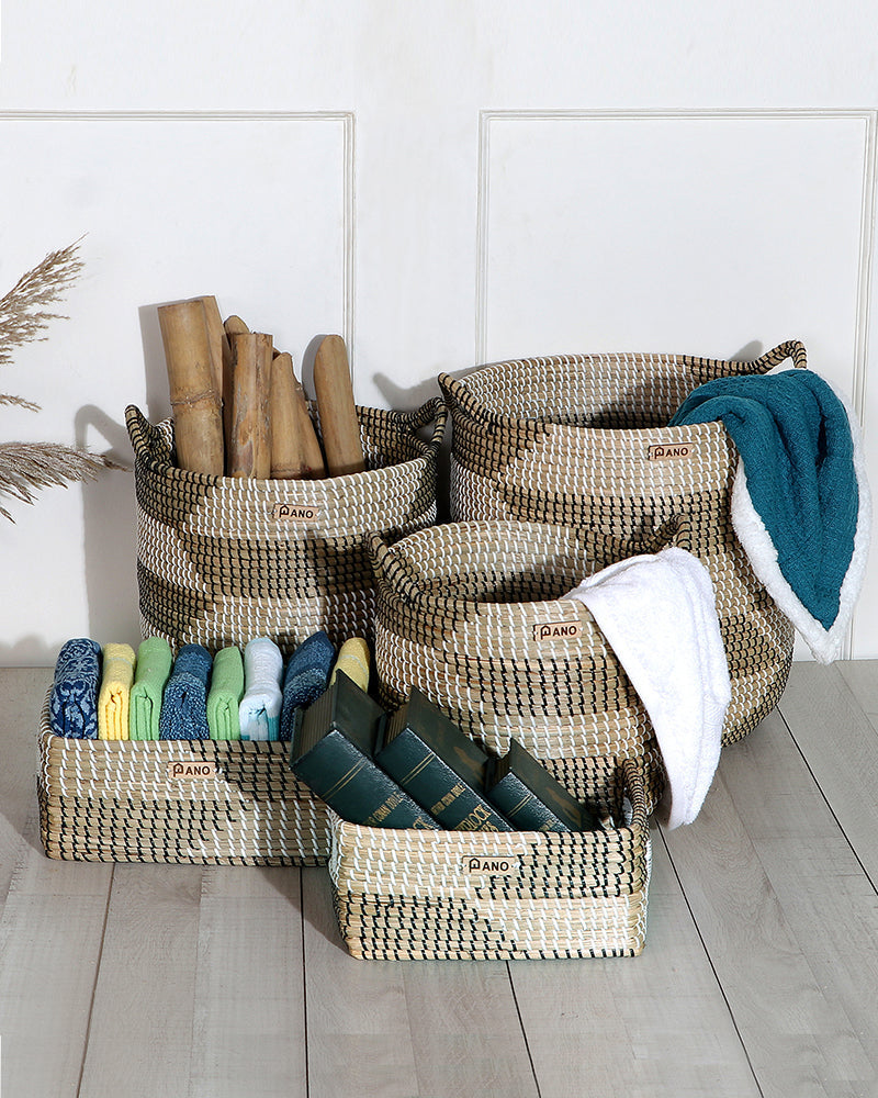 Andaman Sea Grass Natural Basket Pano Web