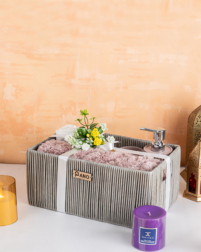 All in one Diwali Gift Combo with Soap Dispenser, Tumbler, 2 Face Towel & 1 Hand Towel & Decorative Candle - Pano