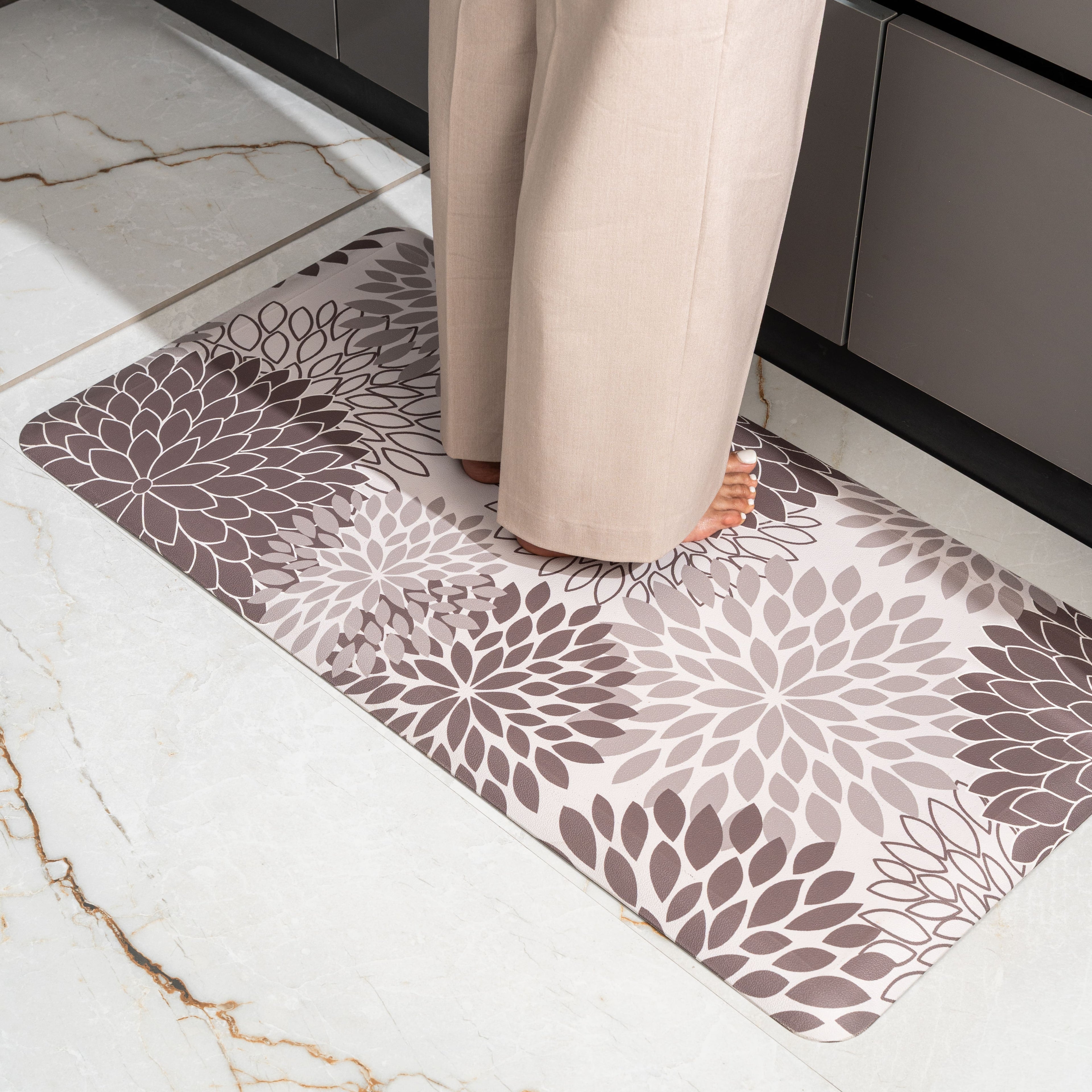 Zest Anti Fatigue Anti Slip Kitchen Mat Brown - Pano