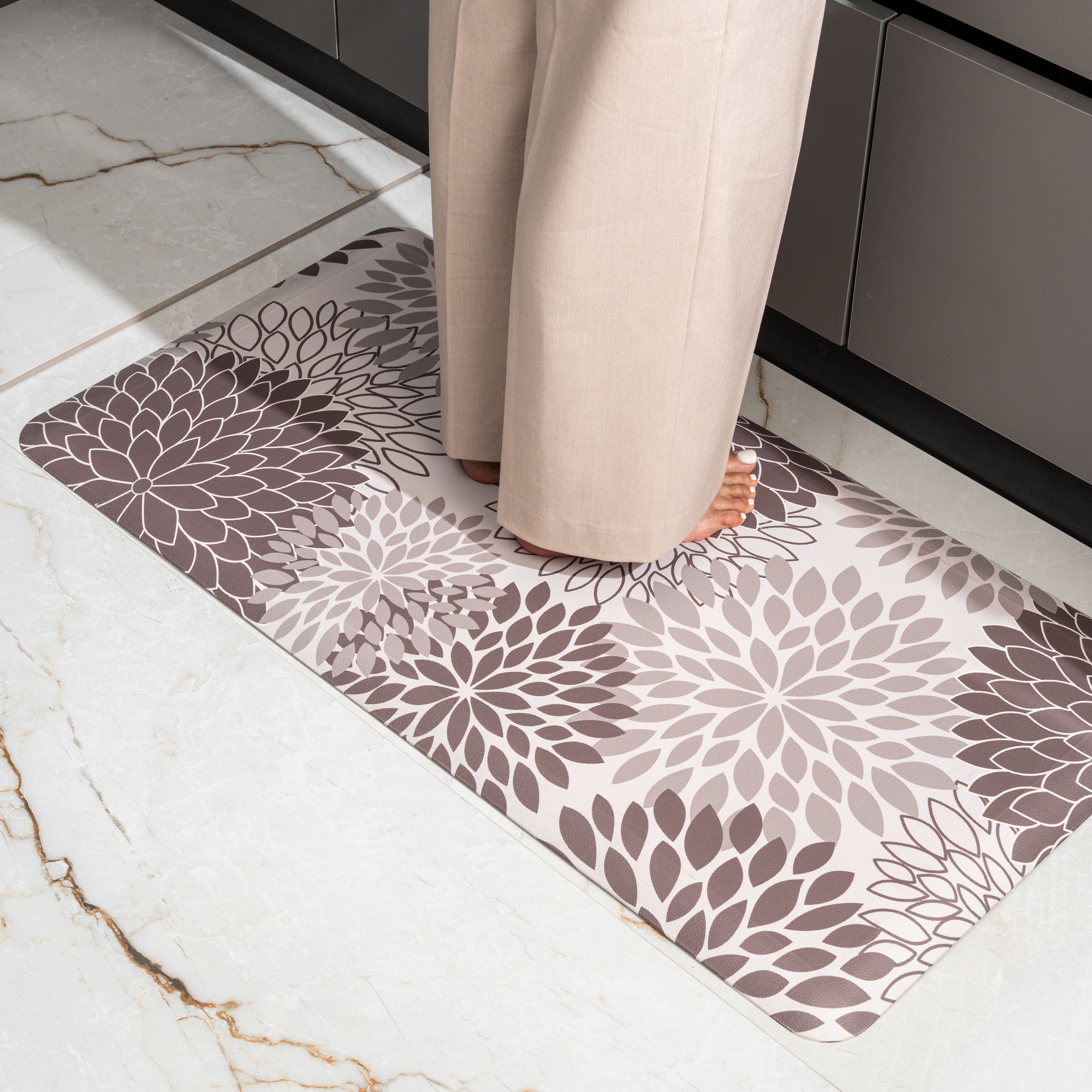 Zest Anti Fatigue Anti Slip Kitchen Mat Brown - Pano