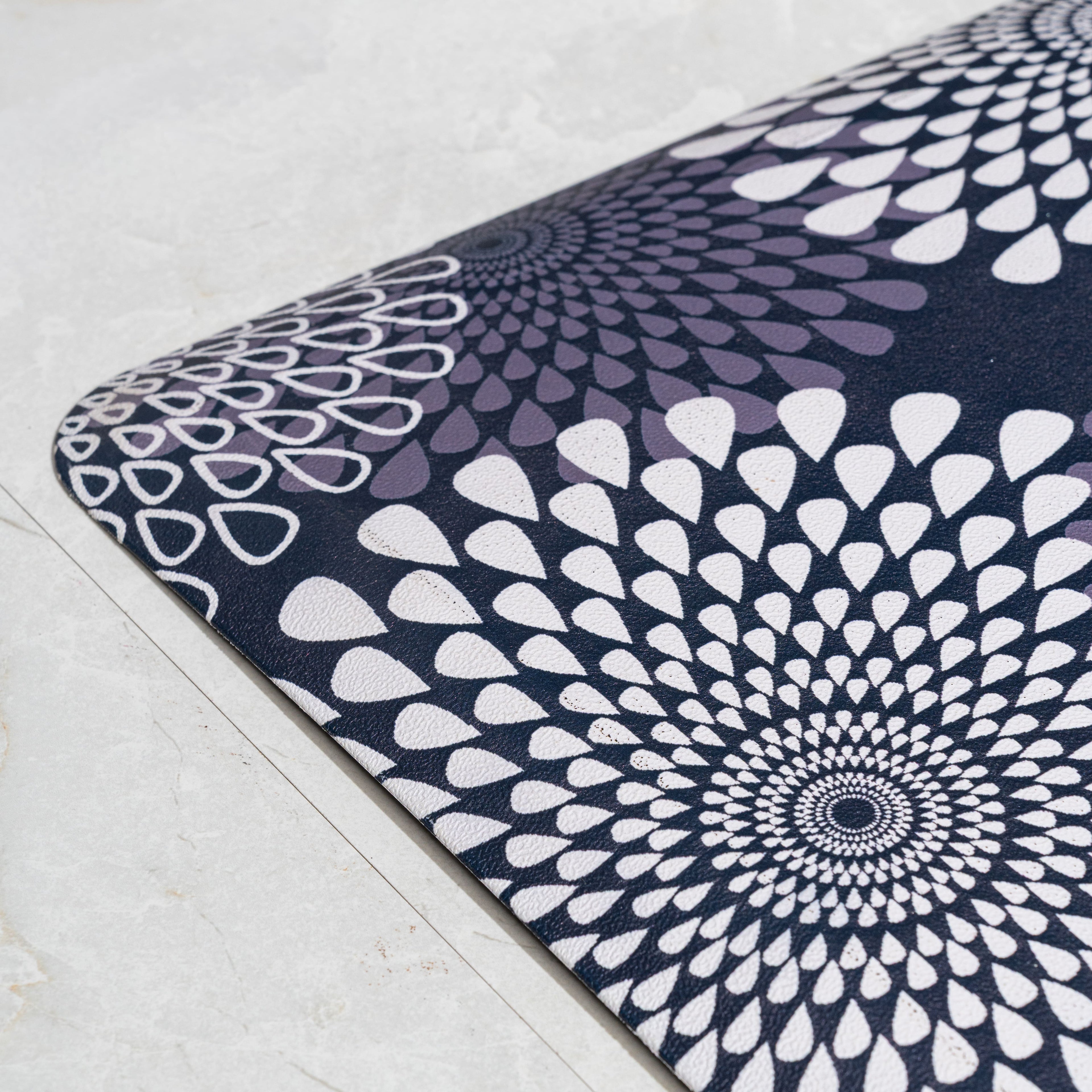 Zest Anti Fatigue Anti Slip Kitchen Mat Blue/White - Pano