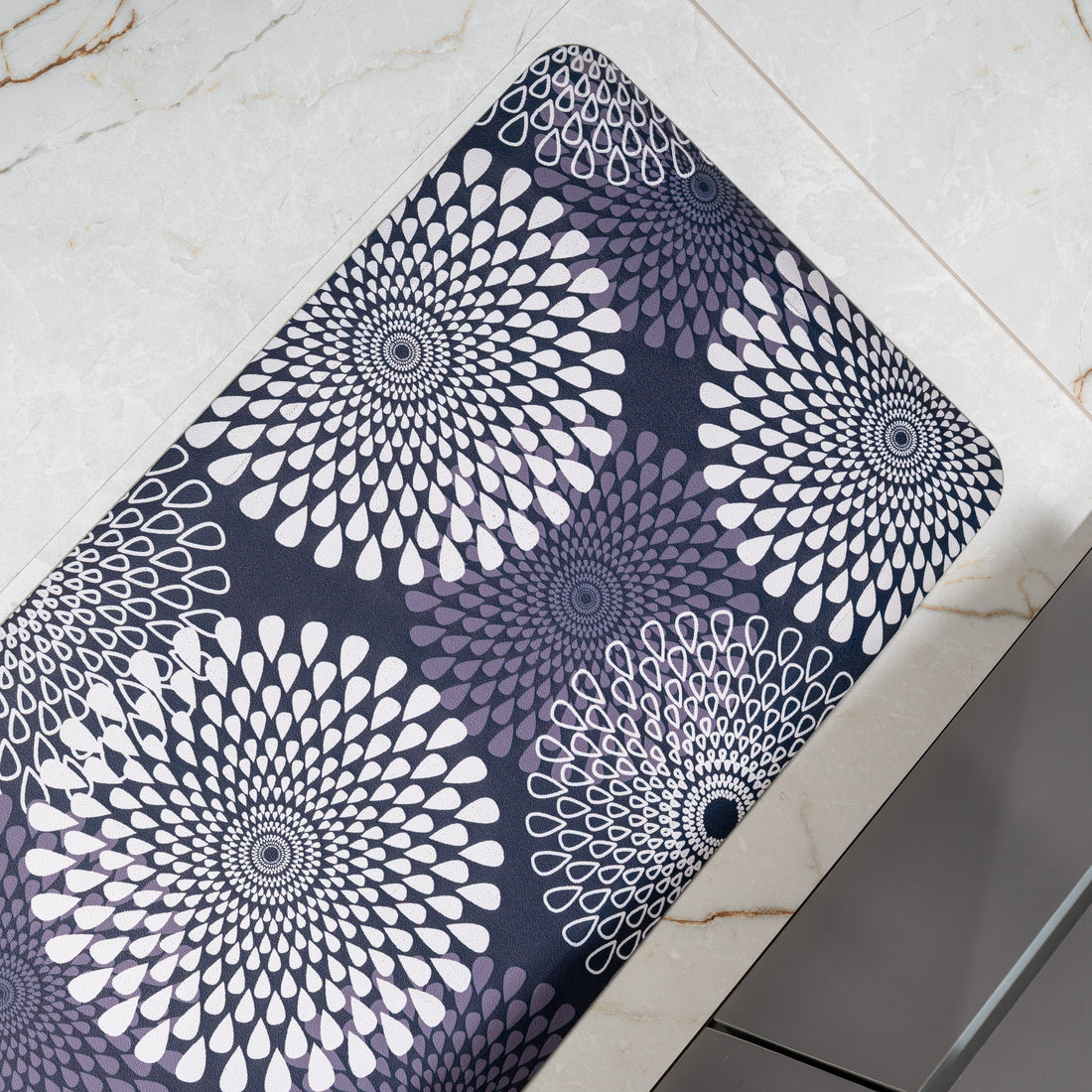 Zest Anti Fatigue Anti Slip Kitchen Mat Blue/White - Pano