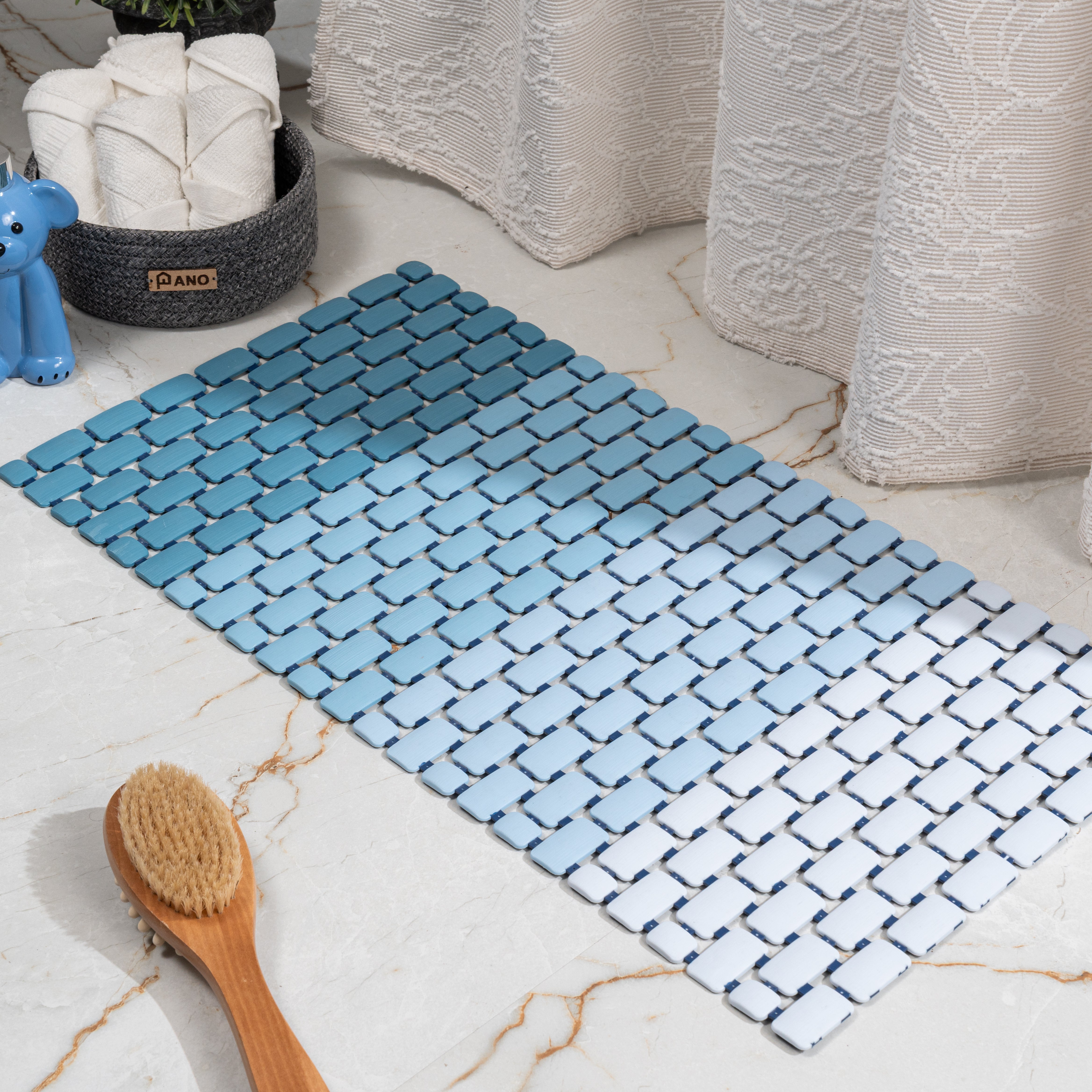 Breeza Anti Slip Shower Mat Blue - Pano