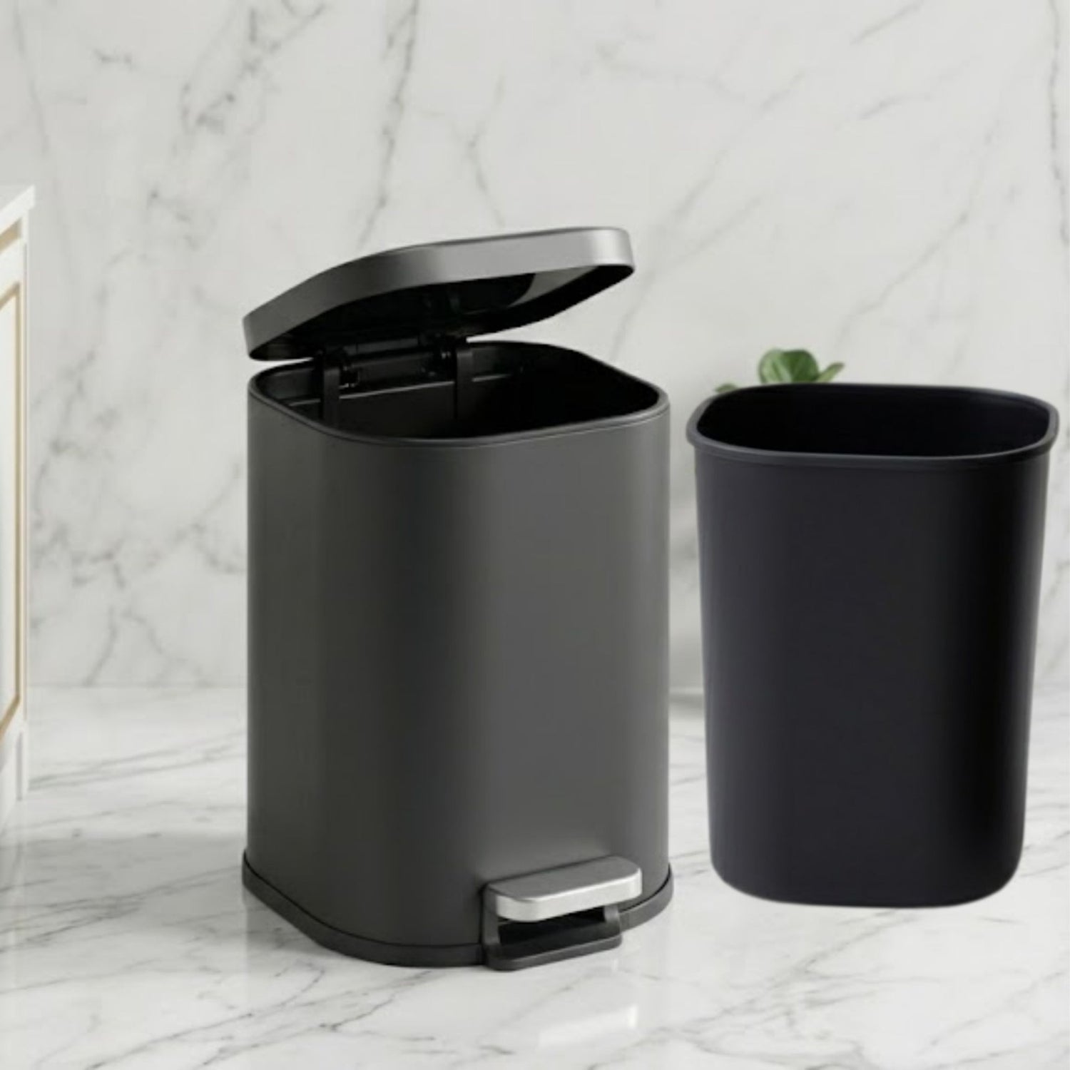 Arlo Stainless Steel Step Bin Trashcan 6 Litre - Pano