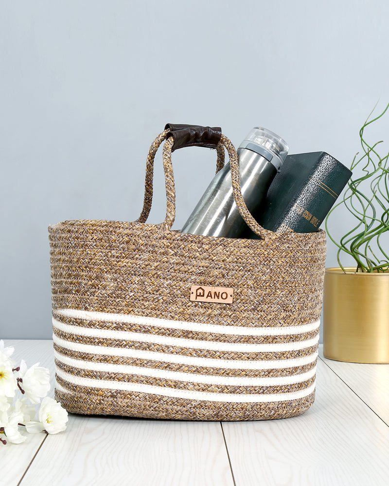 Monaco Multi Purpose Beige Tote Hand Basket