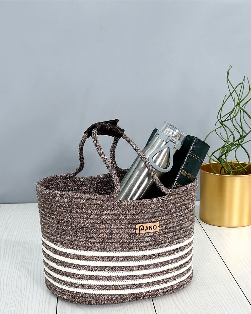 Monaco Multi Purpose Brown Tote Hand Basket