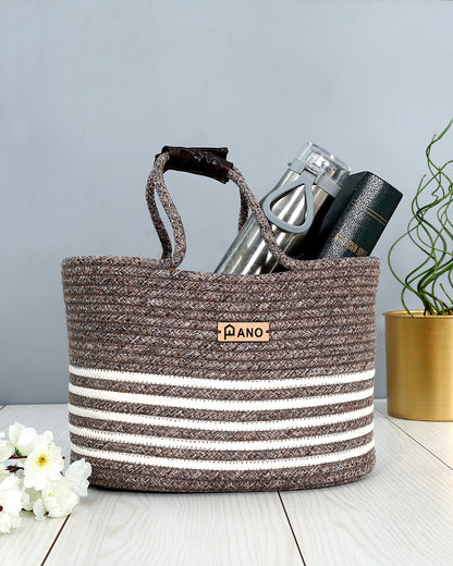 Monaco Multi Purpose Brown Tote Hand Basket