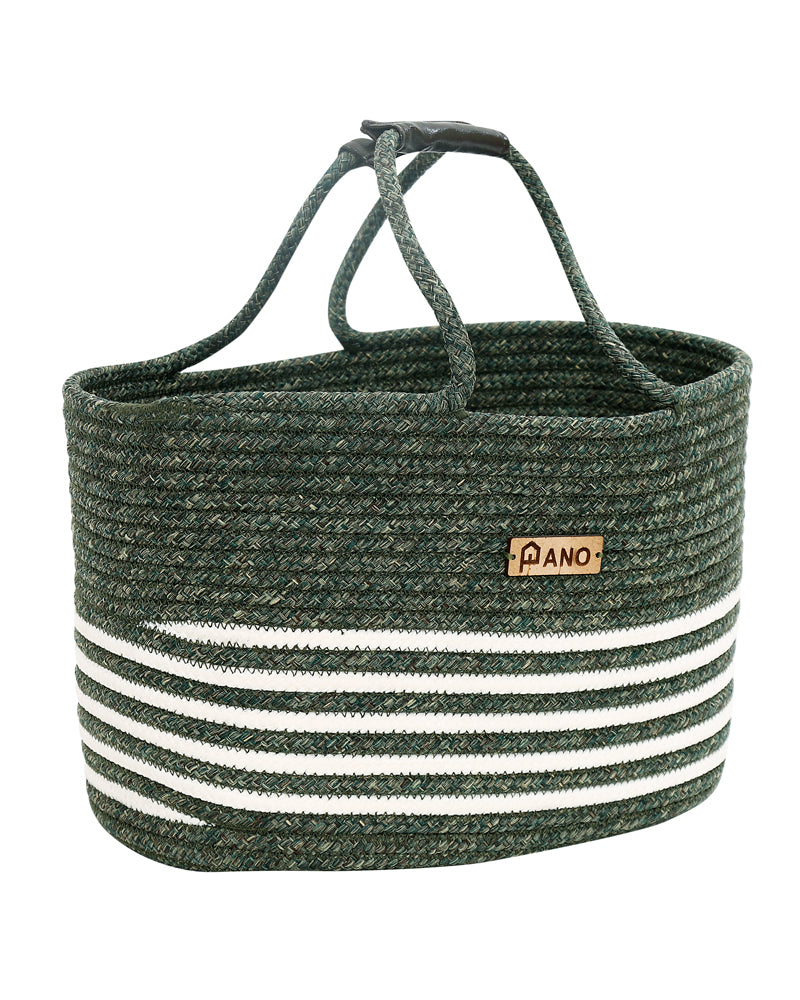 Monaco Multi Purpose Green Tote Hand Basket 