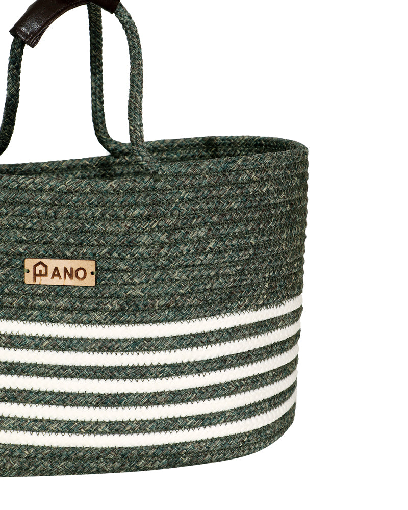 Monaco Multi Purpose Green Tote Hand Basket 