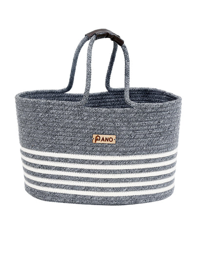 Monaco Multi Purpose Grey Tote Hand Basket 
