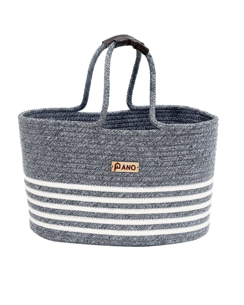 Monaco Multi Purpose Grey Tote Hand Basket 