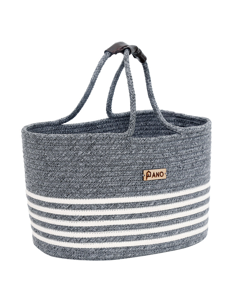 Monaco Multi Purpose Grey Tote Hand Basket 