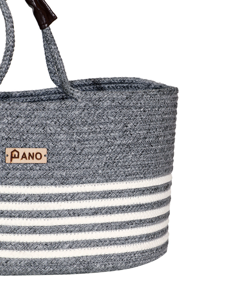 Monaco Multi Purpose Grey Tote Hand Basket 