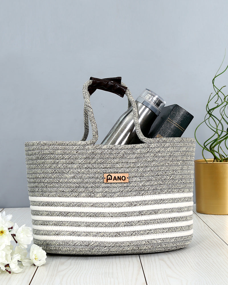 Monaco Multi Purpose Lite Grey Tote Hand Basket 