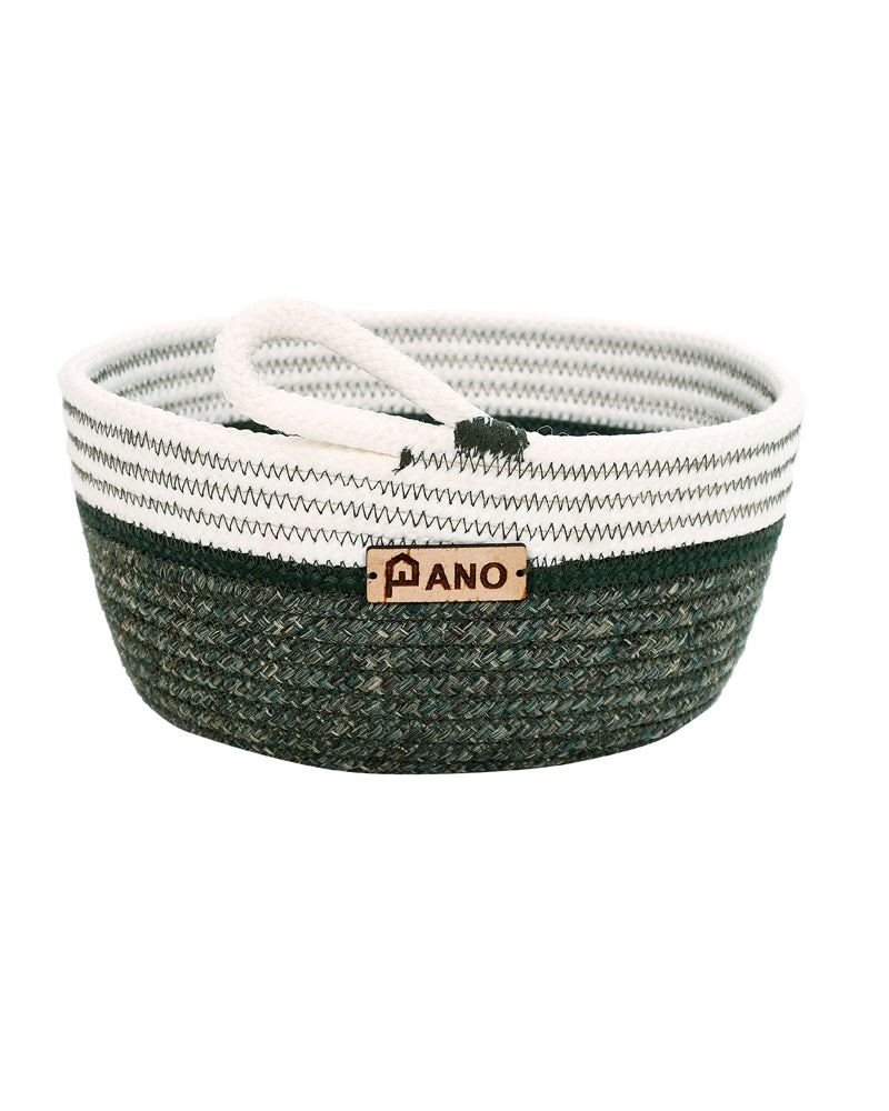 Naples Polypropylene Green Multi-Storage Basket Pack of 2 Basket - Pano Pano
